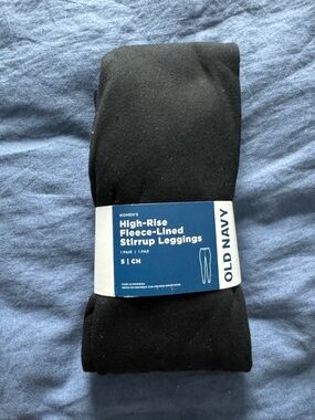 NWT AUTHENTIC OLD NAVY HIGH RISE FLEECE-LINED STIRRUP LEGGINGS SIZE SMALL